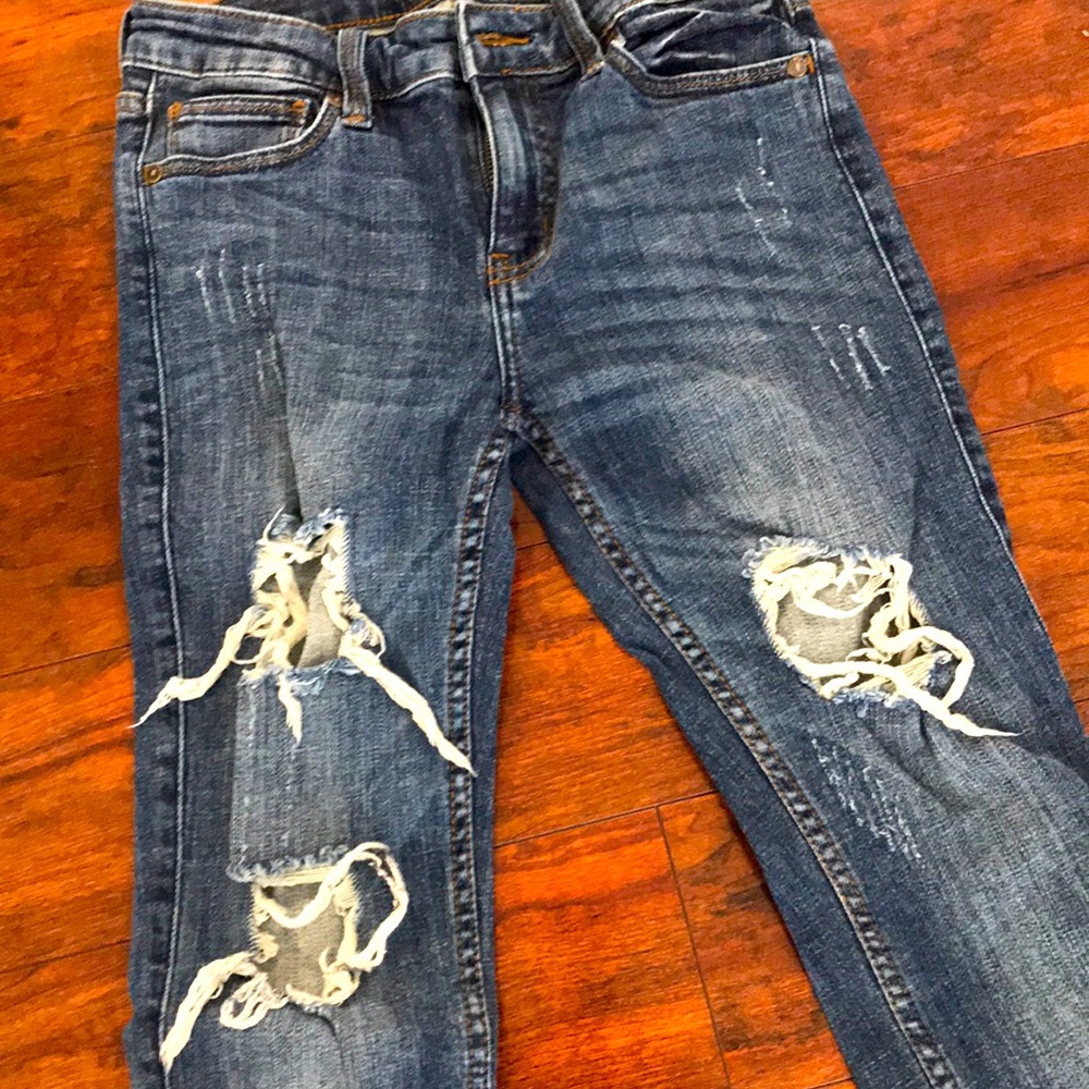 Distressed jeans